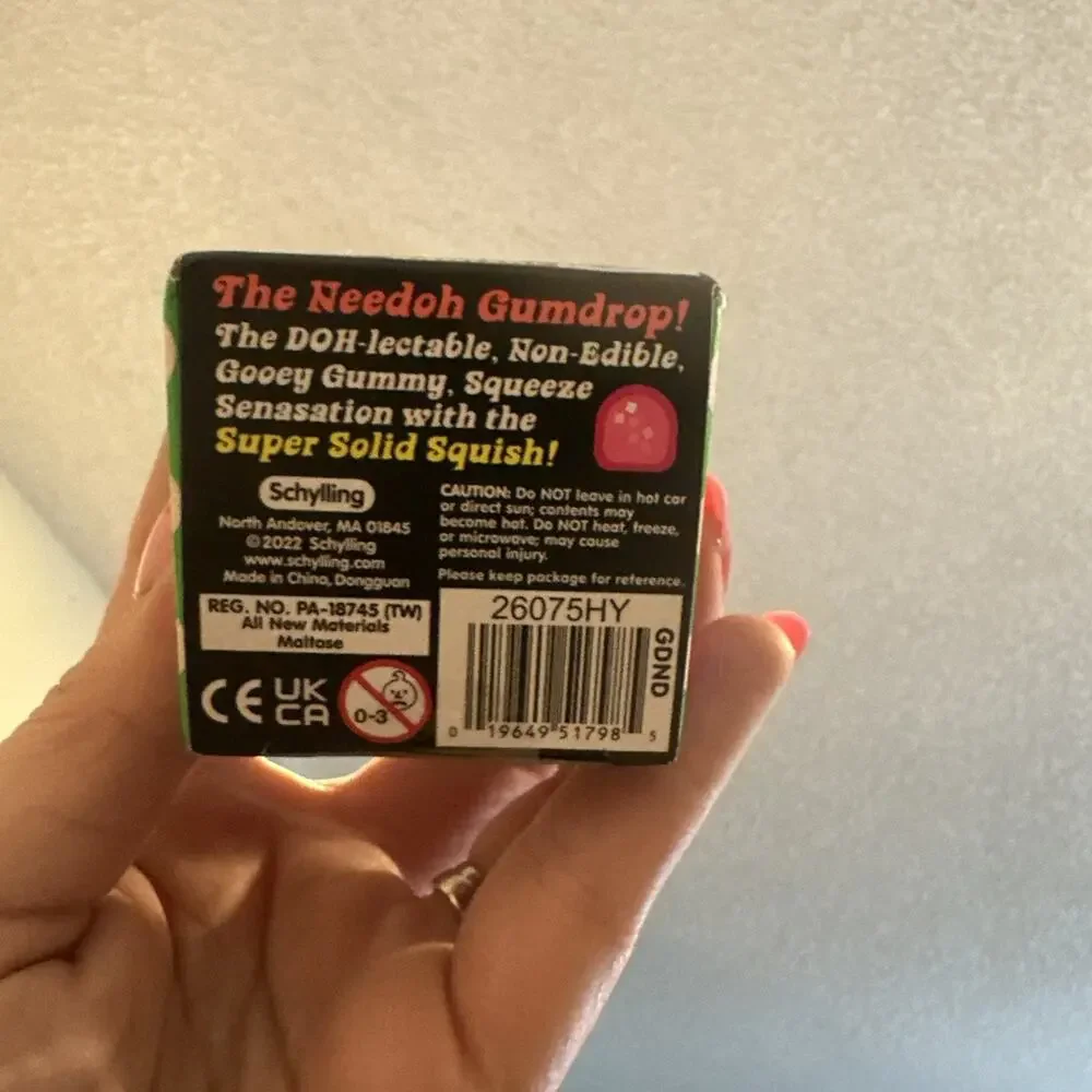 Schylling NeeDoh GUMDROP (PINK) - Super Solid Squish! - NEW